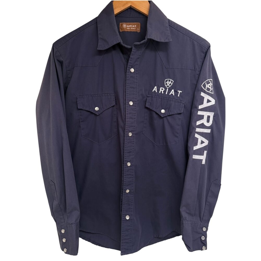 Ariat Button-Up Men's Blue White Western Snap Button-Up